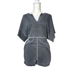 Free People Intimately Gray Sleeve Romper Jumpsuit Cozy Cool Girl Boho‎ Chic